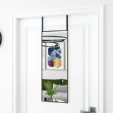 VidaXL Door mirror 30x80 cm glass and aluminum black