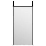 Vidaxl -Türspiegel 40x80 cm Glas und Aluminiumschwarz