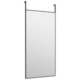 Vidaxl -Türspiegel 40x80 cm Glas und Aluminiumschwarz