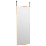 Miroir de porte vidaxl 30x80 cm en verre et en aluminium or de couleur