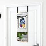 Miroir de porte vidaxl 30x80 cm en verre et en aluminium or de couleur