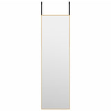 Vidaxl Door Spiegel 30x100 cm szkło i aluminiowe złoto w kolorze