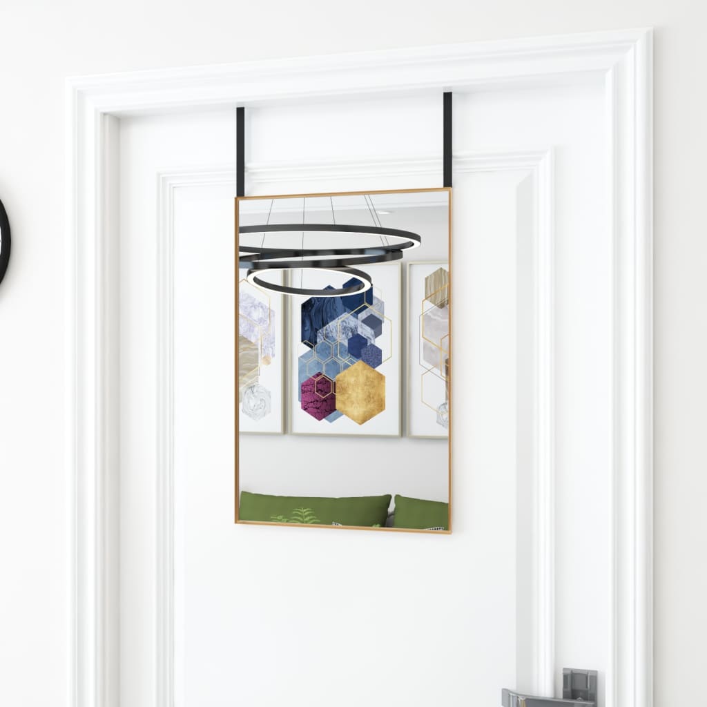 Vidaxl Dörrspegel 40x60 cm glas och aluminiumguldfärgad
