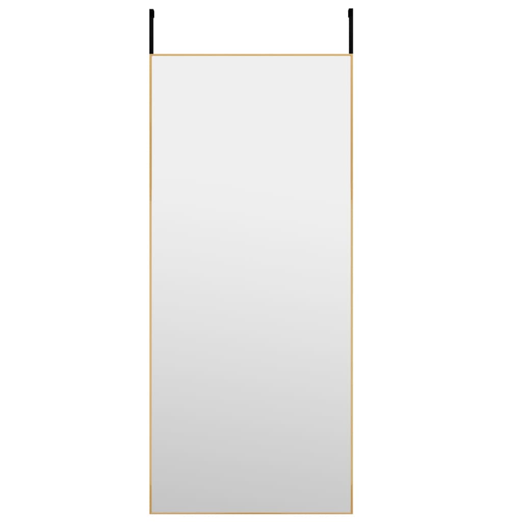 Vidaxl -Türspiegel 40x100 cm Glas und Aluminium Gold gefärbt