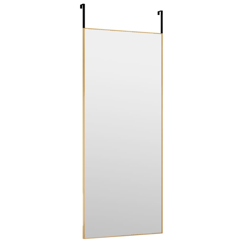 Vidaxl -Türspiegel 40x100 cm Glas und Aluminium Gold gefärbt