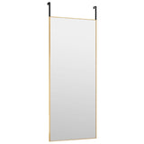 Vidaxl -Türspiegel 40x100 cm Glas und Aluminium Gold gefärbt