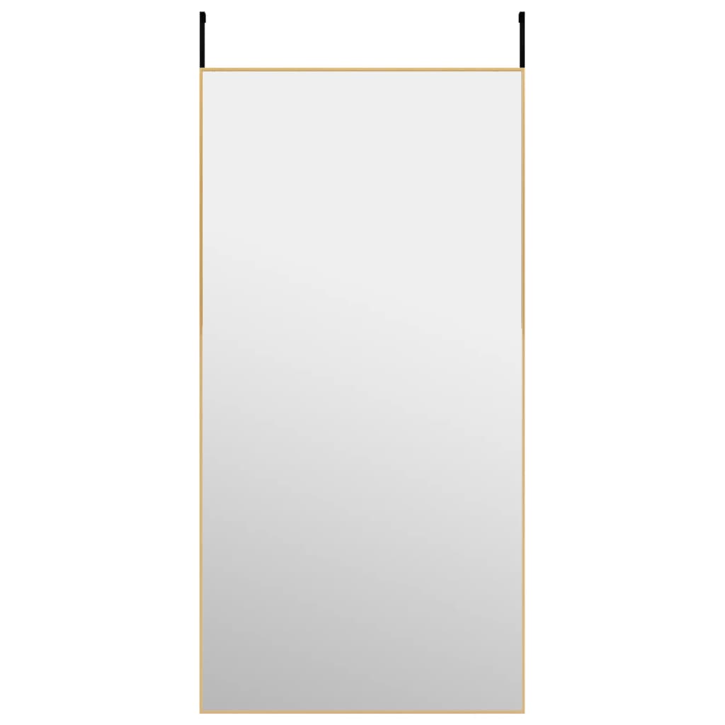 Vidaxl Dörrspegel 50x100 cm glas och aluminiumguldfärgad