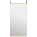 Vidaxl Dörrspegel 50x100 cm glas och aluminiumguldfärgad