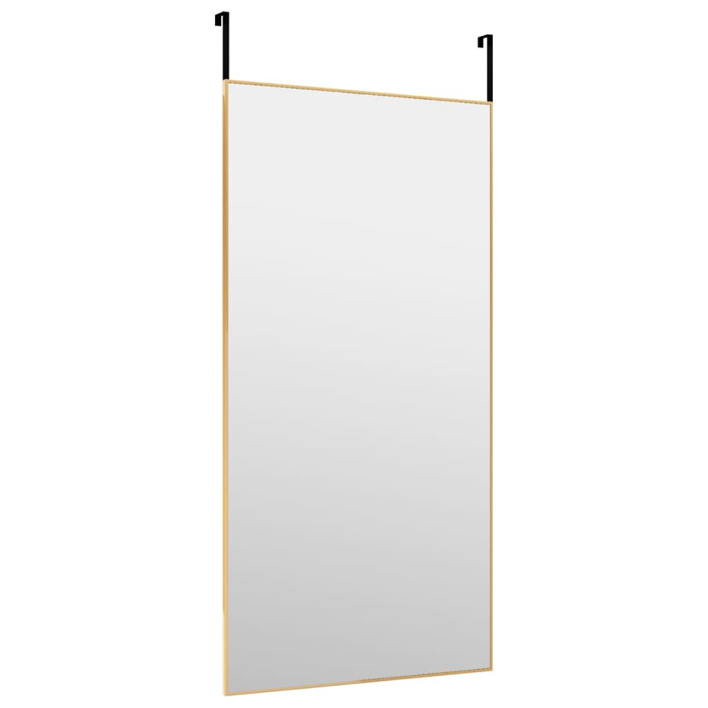 Vidaxl Dörrspegel 50x100 cm glas och aluminiumguldfärgad