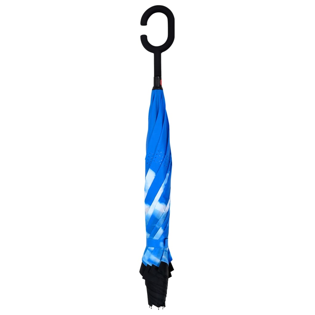 Vidaxl parapluie C-Handle 108 cm noir
