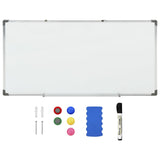 Vidaxl Whiteboard Magnetic 110x60 cm Stahlweiß