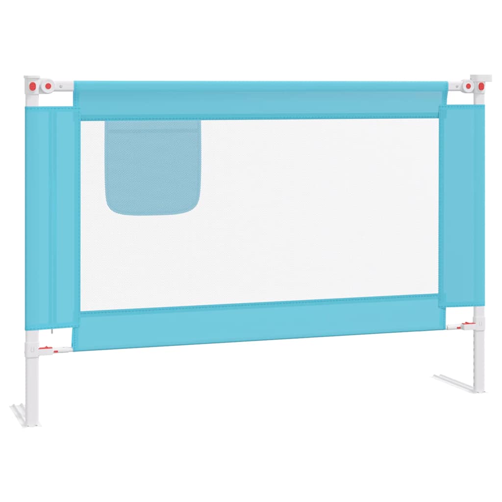 Vidaxl Bedhek Toddler 100x25 cm stoff blå