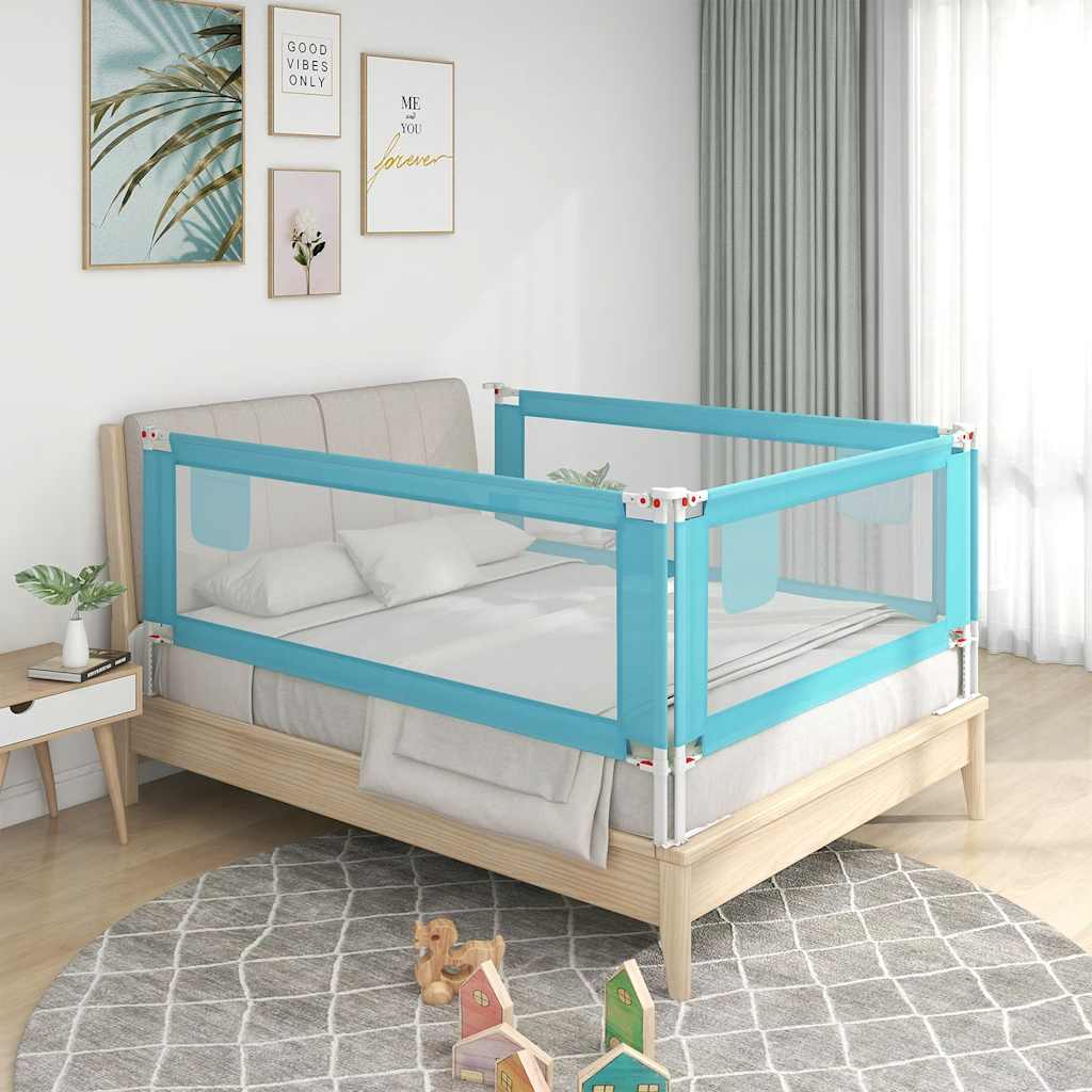 Vidaxl Bedence Toddler 200x25 cm tissu bleu