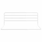 Vidaxl Bedhek Toddler (76-137) x55 cm jernhvit