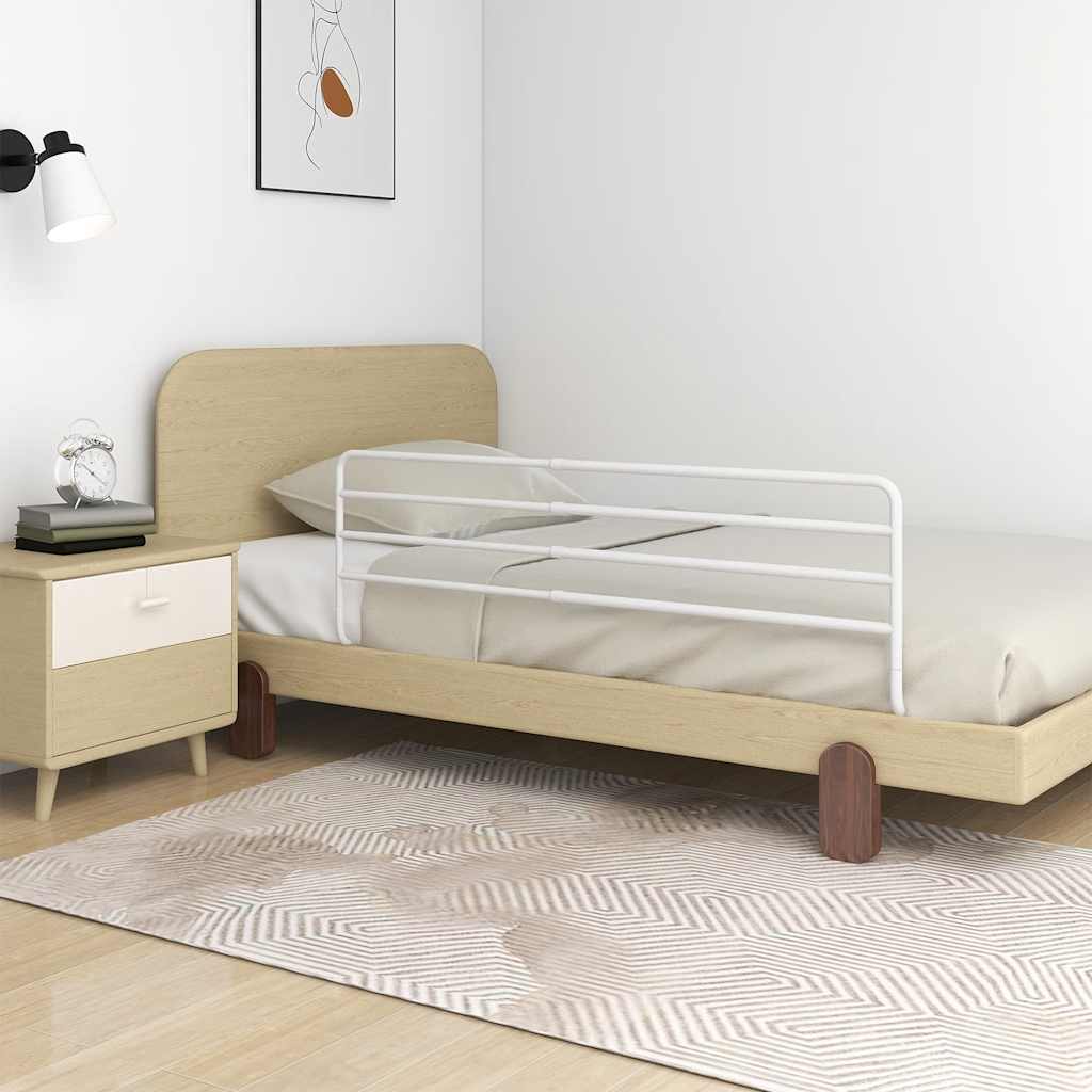 Vidaxl Bedhek Toddler (76-137) x55 cm jernhvit