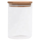 Vidaxl Späichere mat Bambusocks 4 st 800 ml Glas
