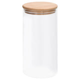 Vidaxl lagringspotter med bambuslokk 4 St 1200 ml glass