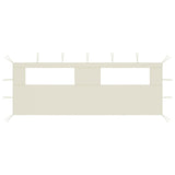 VidaXL PRAINDING WALL WITH WINDAMEN 6X2 M CRème -colored