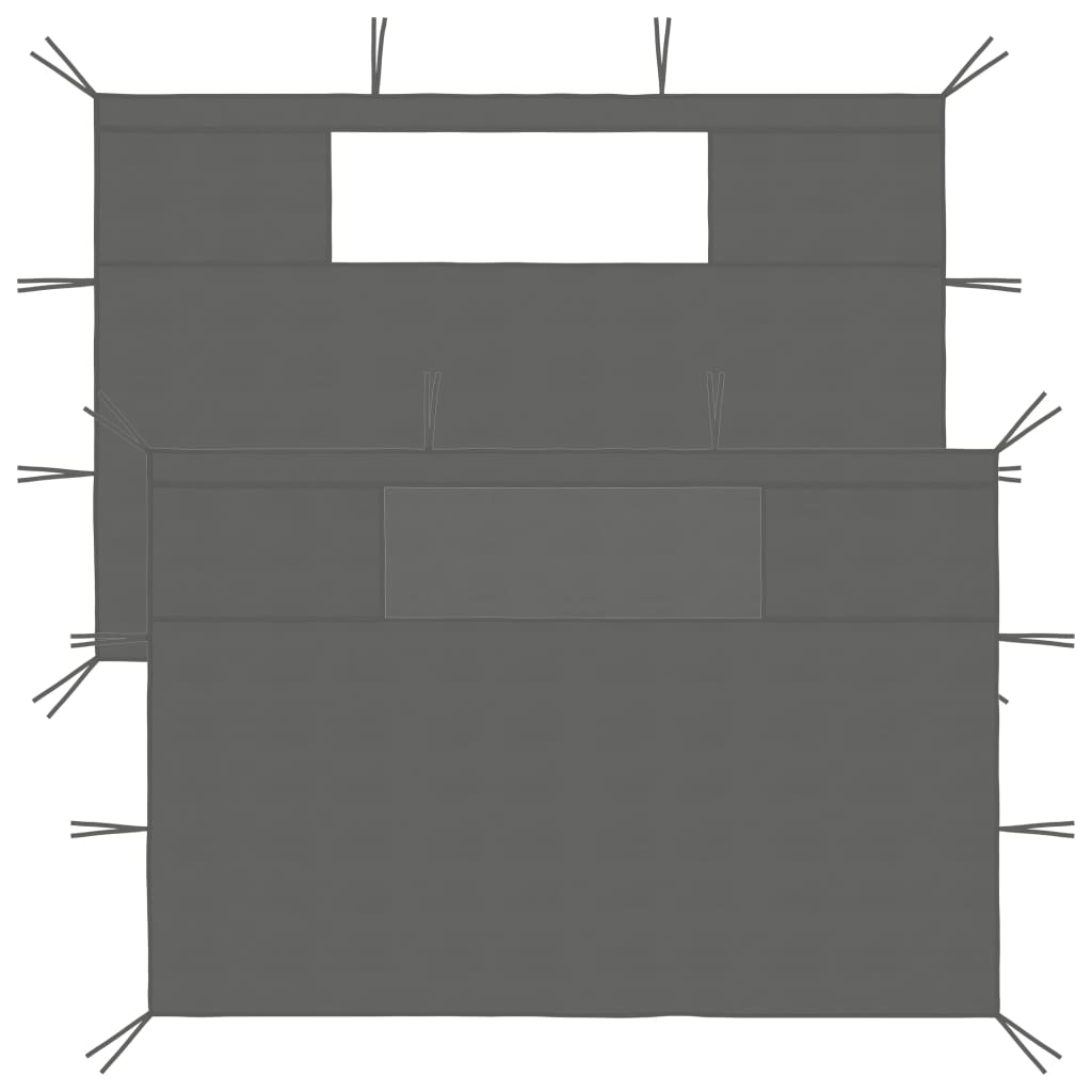 Vidaxl Prain Side Walls With Windamen 2 St Antracite tøj