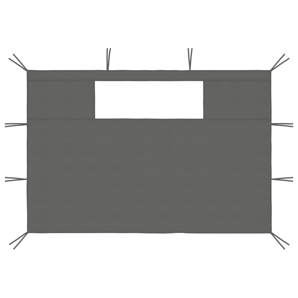 Vidaxl Prain Side Walls With Windamen 2 St Antracite tøj