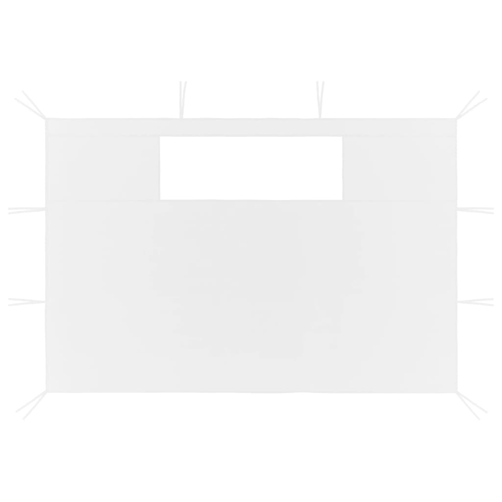 VidaXL PRAIN SIDE WALLS WITH WINDAMEN 2 ST White