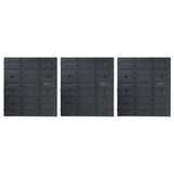 Vidaxl Set di archiviazione a 48 pezzi con pannelli a parete blu e nero