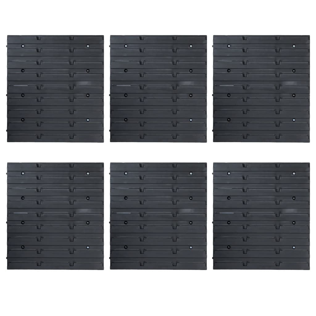 VidaXL 96-part storage set with wall panels red and black