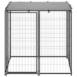 Vidaxl Dog Kennel 110x110x110 cm stalowa czarna