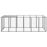 Vidaxl Dog Kennel 330x110x110 cm ocel černá