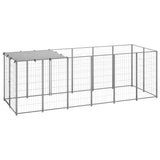 Psarna psa vidaxl 330x110x110 cm jeklena srebrna obarvana