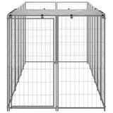 Psarna psa vidaxl 330x110x110 cm jeklena srebrna obarvana