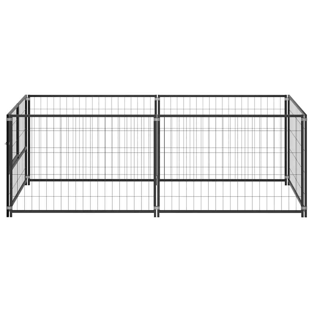 Vidaxl perrina 200x100x70 cm de acero negro
