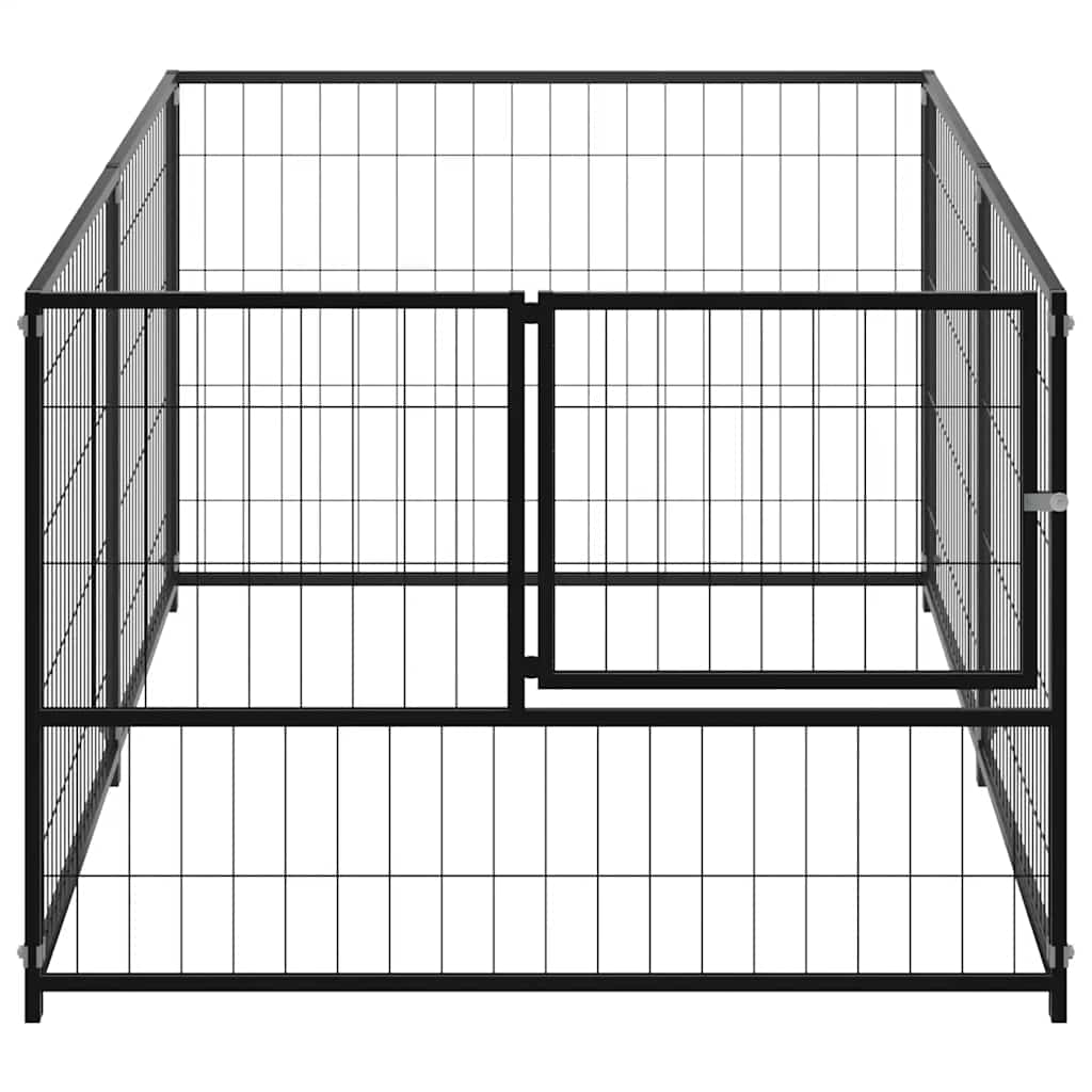 Vidaxl perrina 200x100x70 cm de acero negro