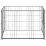 VidaXL Dog Kennel 100x100x70 cm steel silver colored
