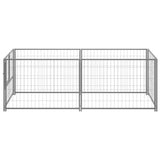 VidaXL Dog Kennel 200x100x70 cm steel silver colored