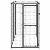 Vidaxl Dog Kennel for Outside with Roof 110x220x180 cm stål