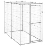 Vidaxl dog kennel outside with roof 110x220x180 cm galvanized steel