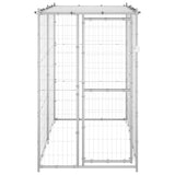 Vidaxl dog kennel outside with roof 110x220x180 cm galvanized steel
