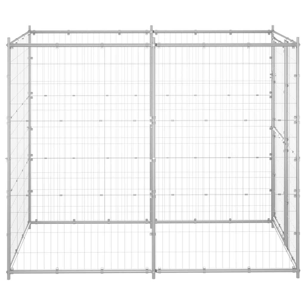 Vidaxl dog kennel for outside 110x220x180 cm galvanized steel