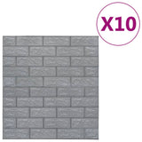 Vidaxl 3D wallpaper self-adhesive 10 st brick anthracite-colored