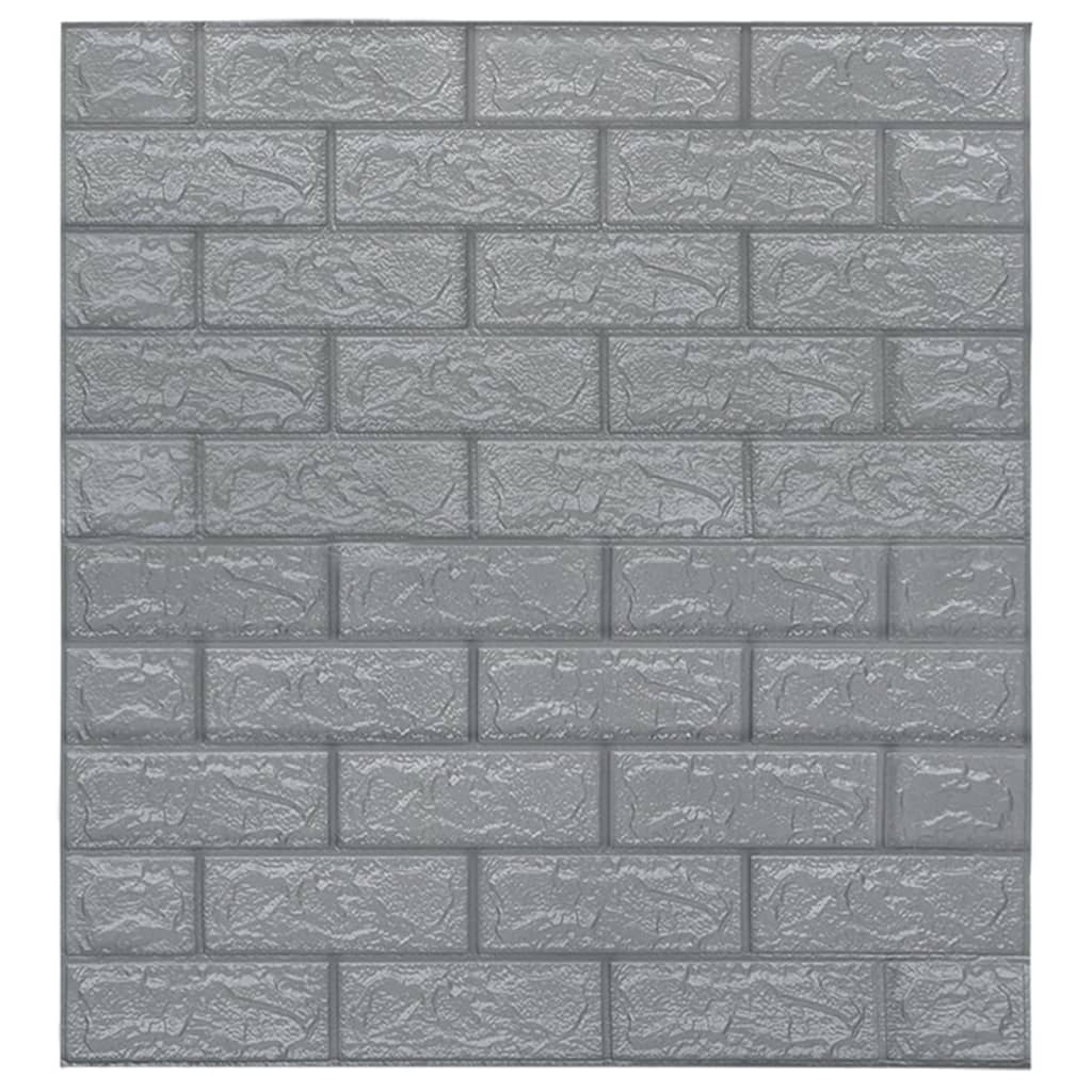 Vidaxl 3D wallpaper self-adhesive 10 st brick anthracite-colored
