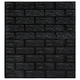 Vidaxl 3D Wallpaper auto-adesivo 20 St Brick Black