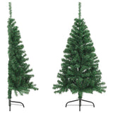 VidaXL Kunstkerstboom with standard half past 120 cm PVC green