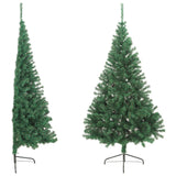 Vidaxl Kunstkerstboom with standard half 240 cm PVC green