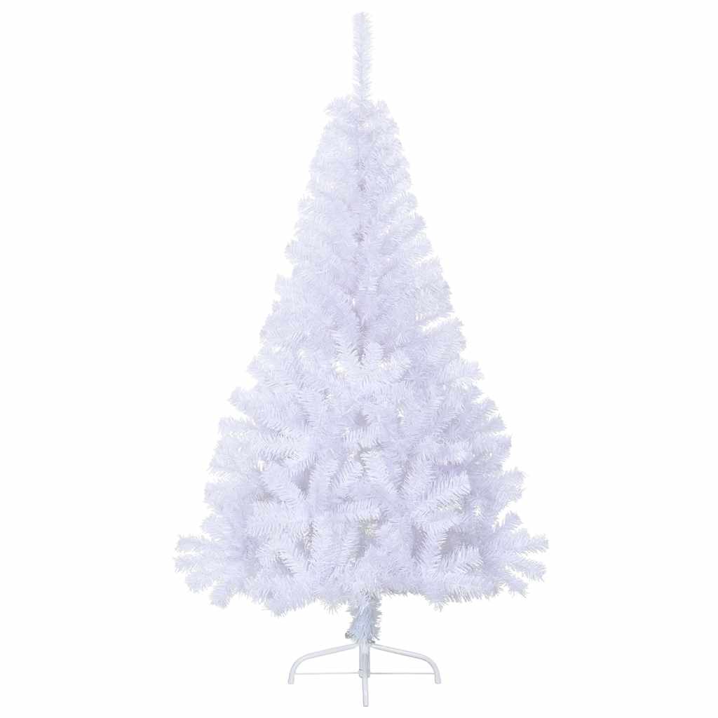 Vidaxl Kunstkerstboom med standard halv 150 cm pvc vit