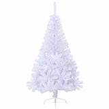 Vidaxl Kunstkerstboom med standard halv 150 cm pvc vit