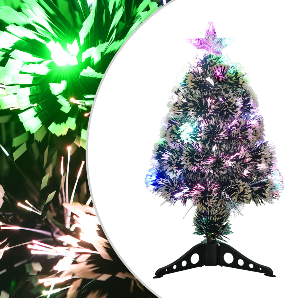 Vidaxl Christmas tree with LED 64 cm fiberglass green and white