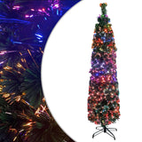 Vidaxl Kunstkerstboom con fibra óptica estrecha estándar de 150 cm
