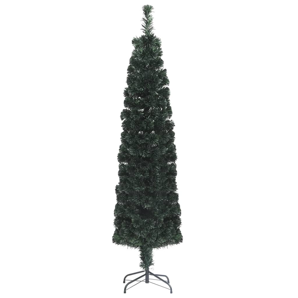 Vidaxl Kunstkerstboom con fibra óptica estrecha estándar de 150 cm