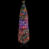 Vidaxl Kunstkerstboom med standard smal 210 cm fiberoptik